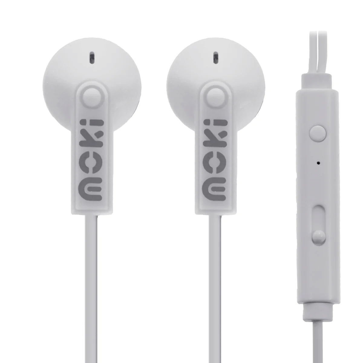 Moki Noise Isolation Earbuds with Microphone White