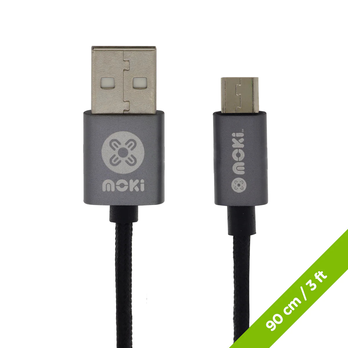 Moki MicroUSB to USB SynCharge Braided Cable 90cm
