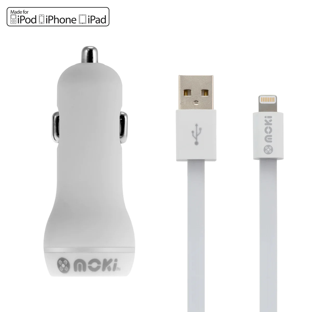 Moki Lightning to USB SynCharge Cable Car Pack