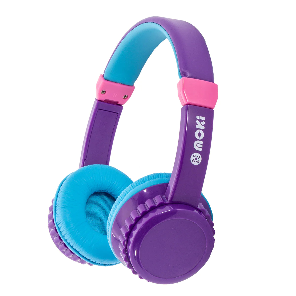 Moki Play Safe Headphones Purple and Aqua