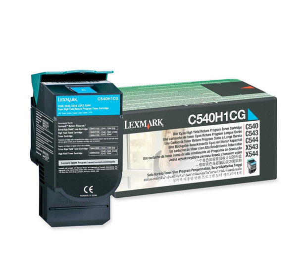 Lexmark C540H1CG High Yield Cyan Toner Cartridge