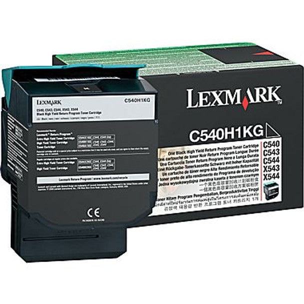 Lexmark C540H1KG High Yield Black Toner Cartridge