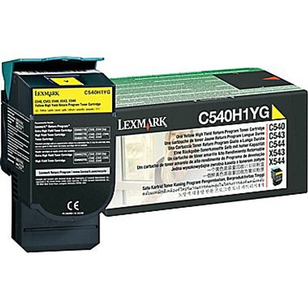 Lexmark C540H1YG High Yield Yellow Toner Cartridge